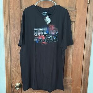 Indy Car Big Machine Music City Grand Prix Black Graphic T-Shirt Size 3XL